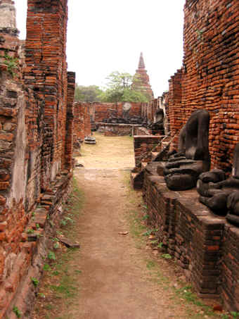 Worn pathway at Wat Mahathat, Ayutthaya, Thailand
