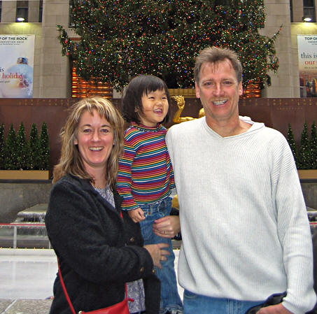The whole family on a recent trip to New York City