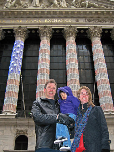 Family at the New York Stock Exchange