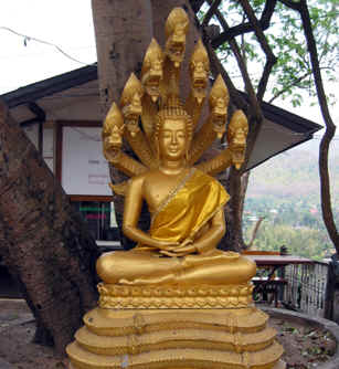BUDDHA WITH SEVEN HEADED SNAKE PROTECTOR