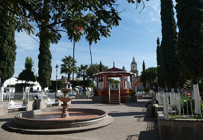 Small plaza in Cajititlan, Jalisco, Mexico