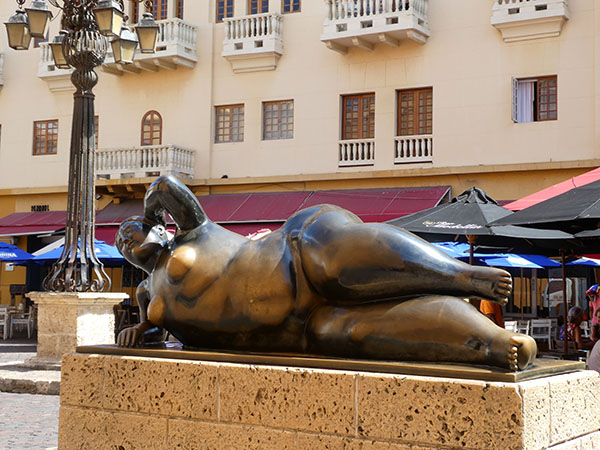 Botero's Curvy Lady of Cartagena, Santo Domingo Plaza, Colombia