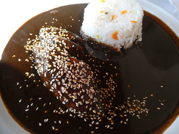 Chicken mole at La Popular Restaurant, Oaxaca, Mexico
