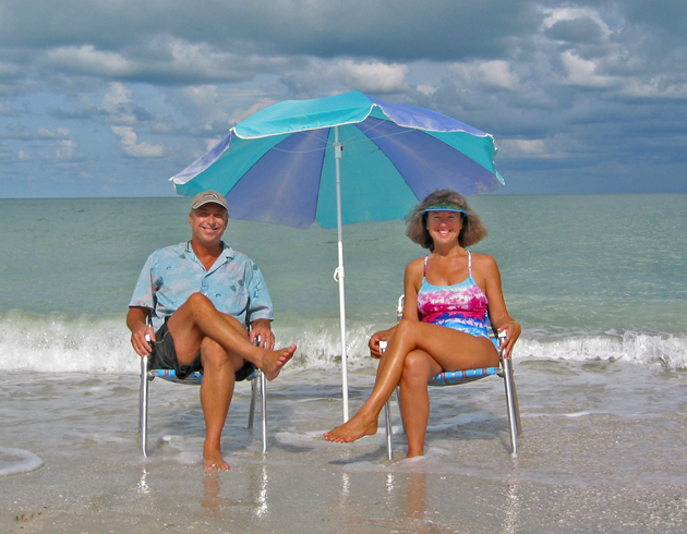 Billy and Akaisha on the beaches of Naples, Florida