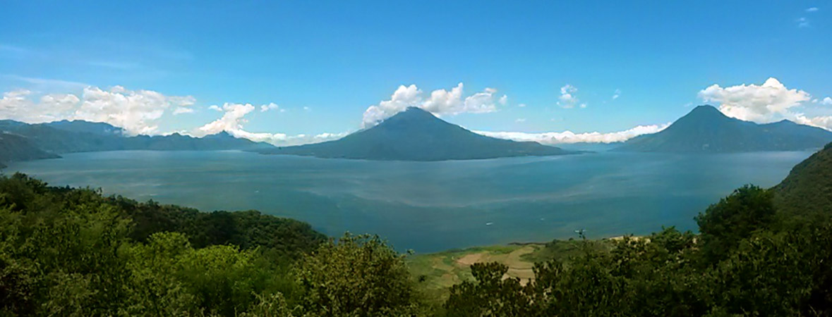 Panoramic view of Lake Atitlan, Guatemala
