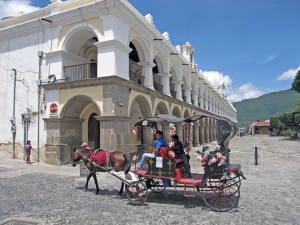 Horse and carrage in Antigua, Guatemala
