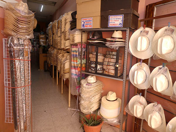 Hats and piteado belts, Atotonilco, Mexico