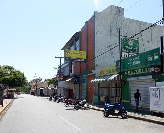Typical clean street in downtown Cabrera
