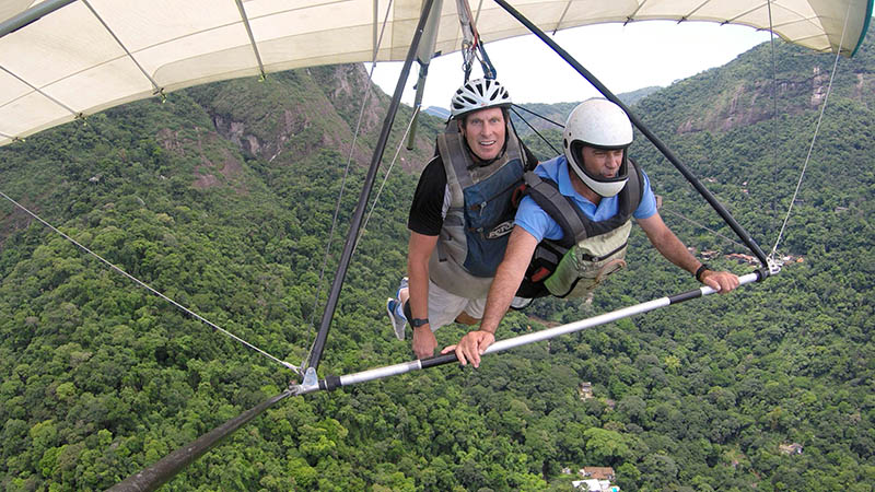 Hang gliding in Rio de Janeiro, Brazil