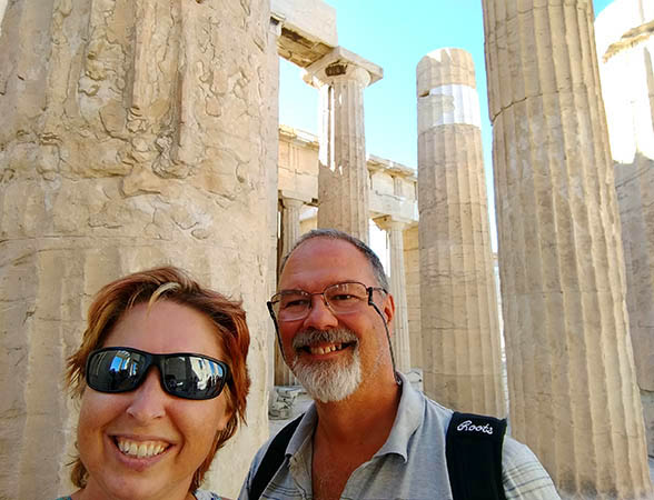 Kathy and Jim McLeod in Athens, Greece