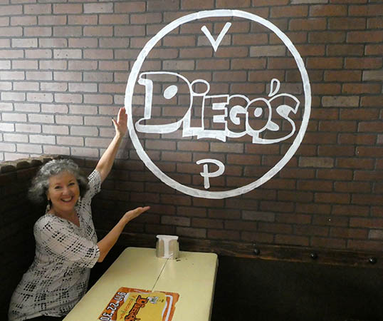 Akaisha at Diego's Pizza, Atotonilco, Mexico