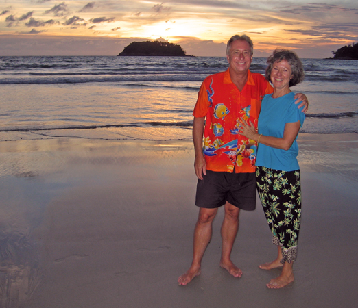Billy and Akaisha On the Beach in Phuket, Thailand