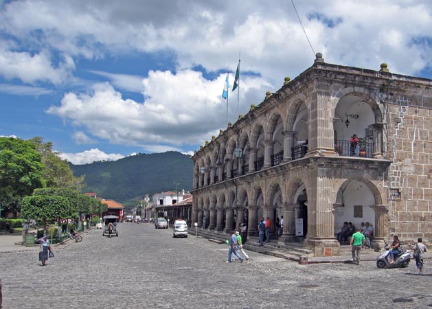 Antigua's Municipal Building at the Plaza Mayor