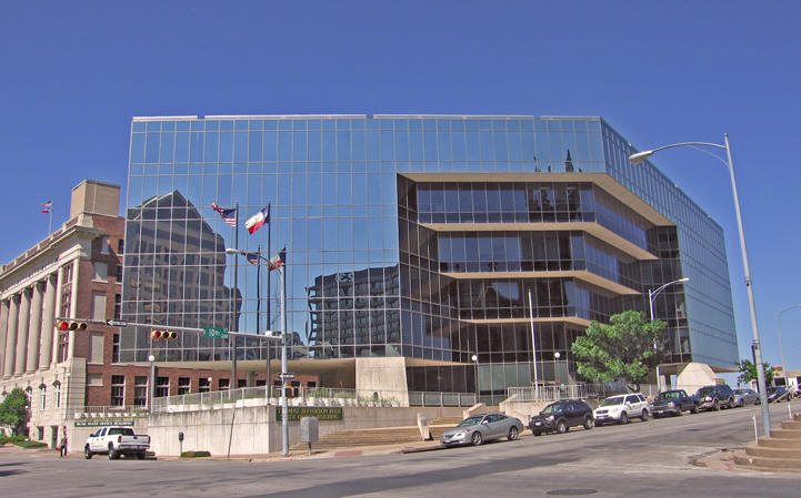 Beautiful reflective building in downtown Austin, Texas