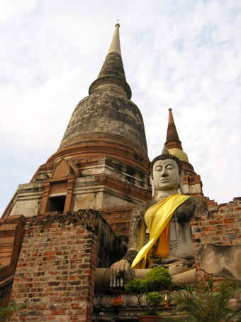 Giant Buddha with Stupa, Ayutthaya, Thailand