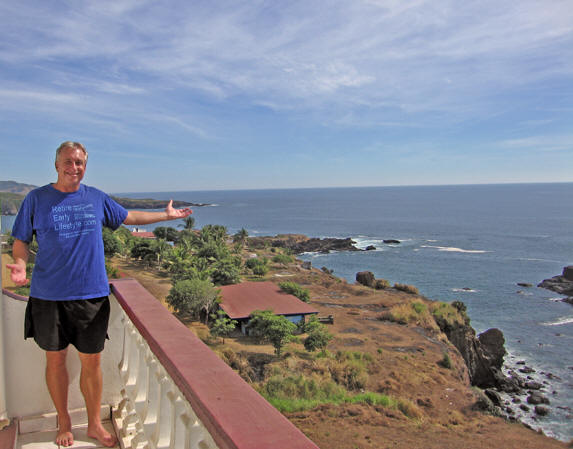 Stunning view of Caleta's seaside from our hotel room balcony
