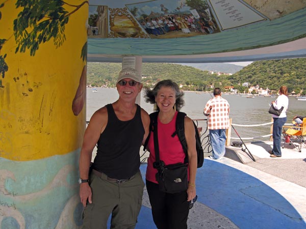 World travelers Chris and Akaisha in Chapala, Mexico