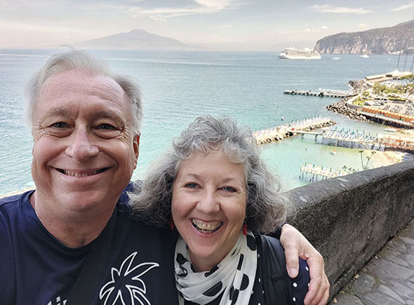 Senior couple in Sorrento, Italy