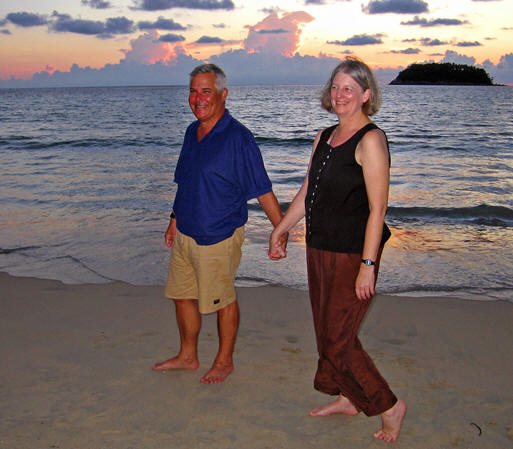 Strolling at sunset, Kata Beach, Phuket, Thailand