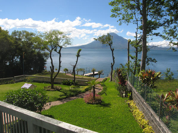view of Lake Atitlan in Panajachel, Guatemala