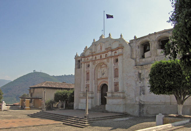 The renovated bell tower is on the right
