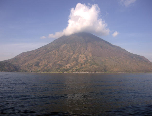 San Pedro Volcano on beautiful Lake Atitlan