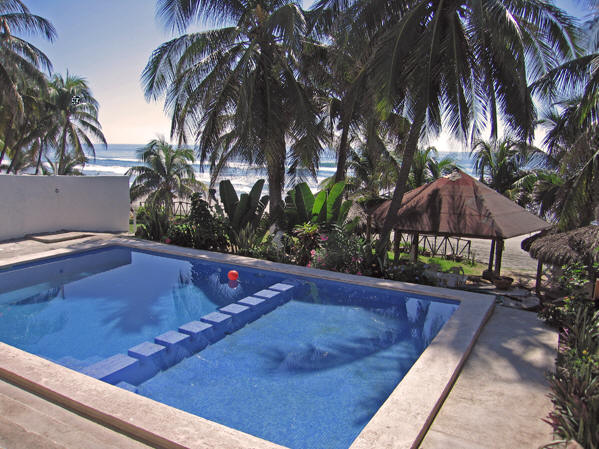 Our hotel swimming pool in San Juan de Alima
